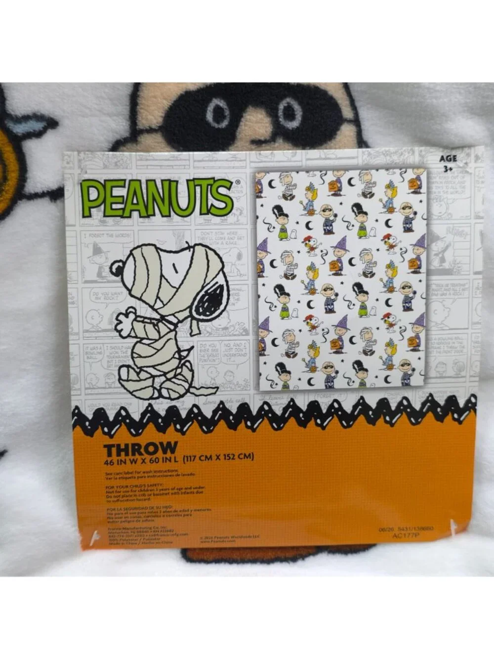 Peanuts Halloween Throw Blanket 46